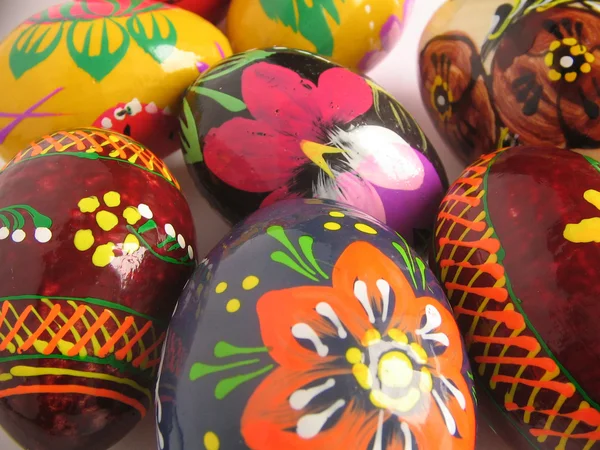 Bakgrund påsk målade ägg — Stockfoto