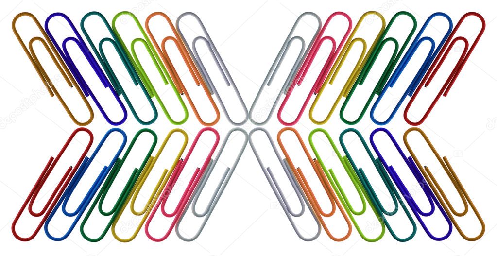 Abstract office paper clips
