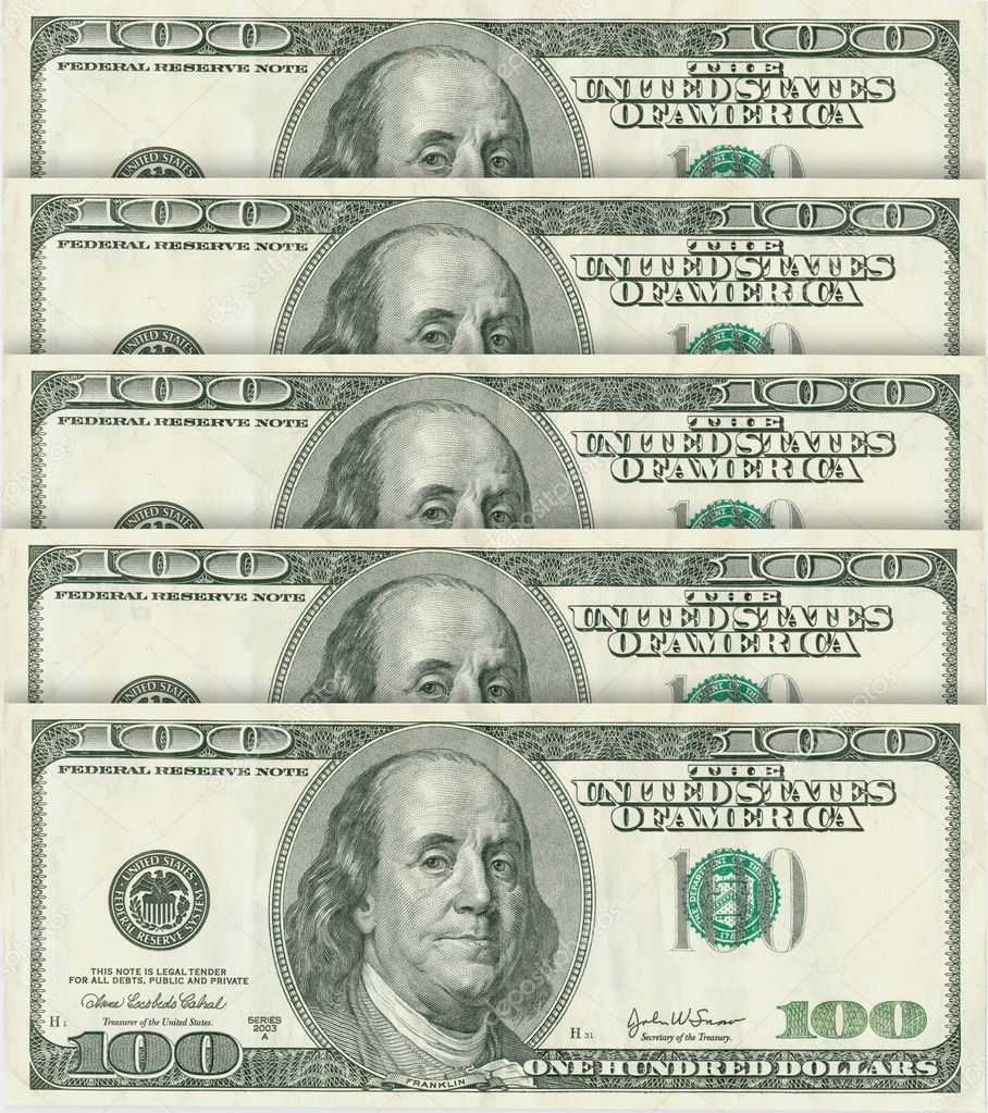 100 dollar banknotes — Stock Photo © galdzer #6189929
