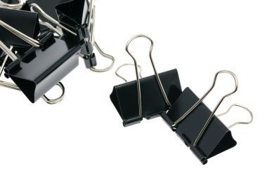 Binder clips isolated clipart