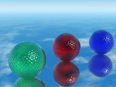 Color glass spheres clipart