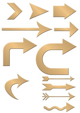 Gold arrows clipart