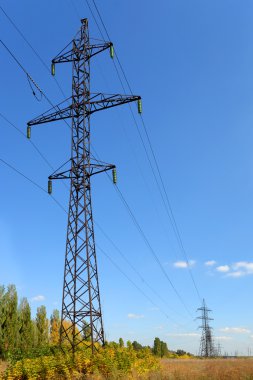High-voltage perspective view clipart