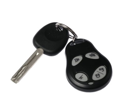 Keys from the car with signalling clipart