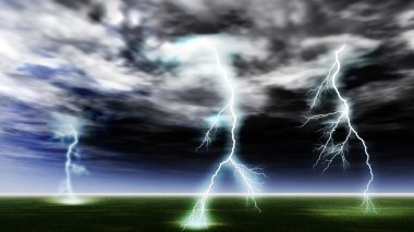 Lightning strike clipart