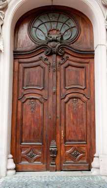 Old wooden doors clipart