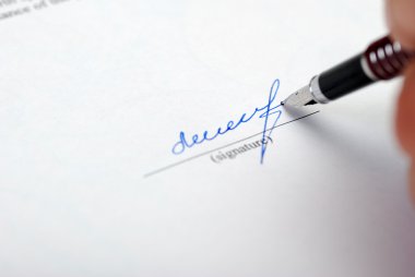 Signature close up clipart