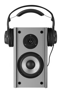 Speaker and headphone clipart