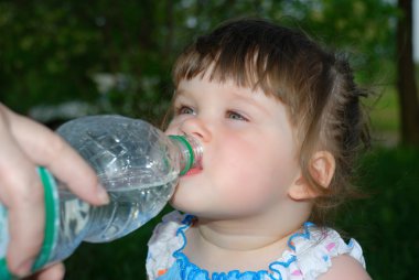 The girl drinking 2 clipart