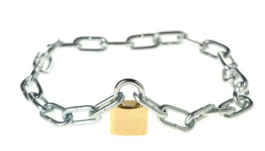 The lock with chain clipart