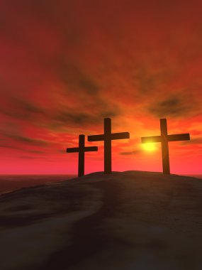 Three crosses vertical clipart