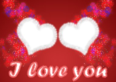 Two heart background clipart