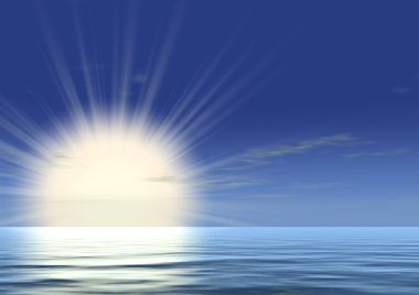 Very bright sunrise clipart