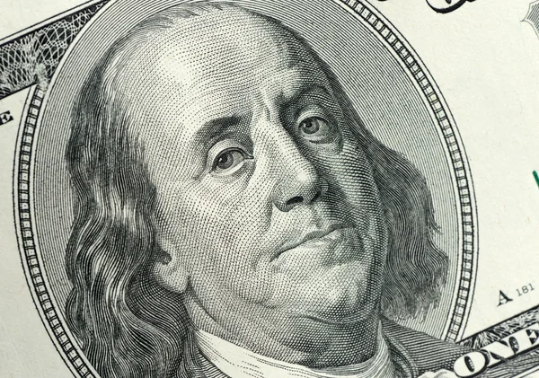 Benjamin Franklin gros plan — Photo
