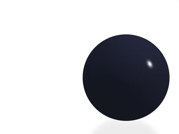 Esfera isolada preta — Fotografia de Stock