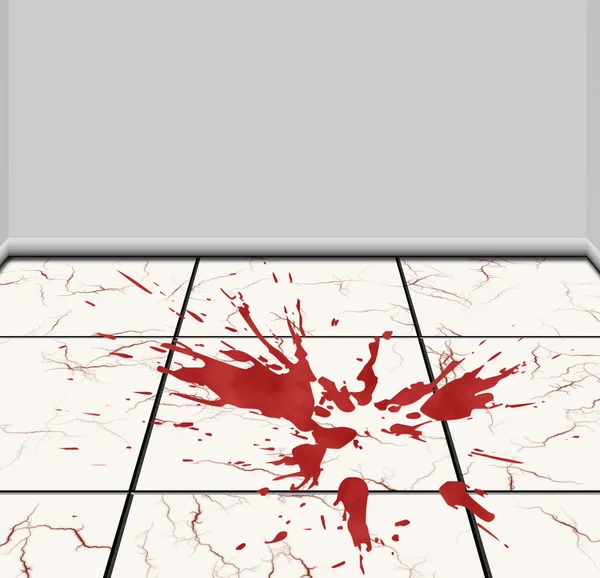 Spot of blood on a tile — Stock Photo, Image