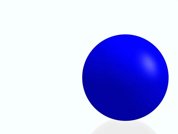 Kula na białym tle niebieski — Zdjęcie stockowe