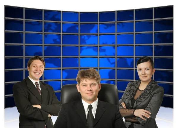 Business and map earth back — Stock Photo, Image