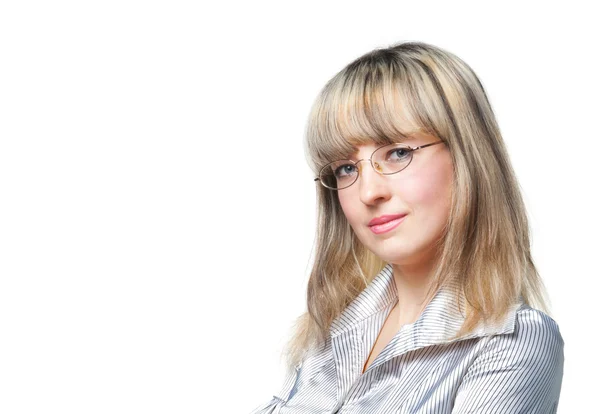 De zakenvrouw in bril — Stockfoto