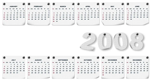 Calendar 2008 — Stock Photo, Image