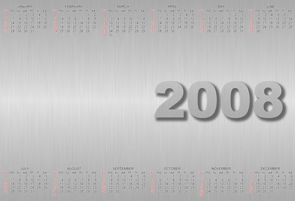 Kalender 2008 — Stockfoto