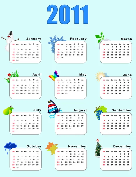 Calendario 2011 — Foto de Stock