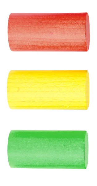 Drewniane kolorowe cylindry — Zdjęcie stockowe