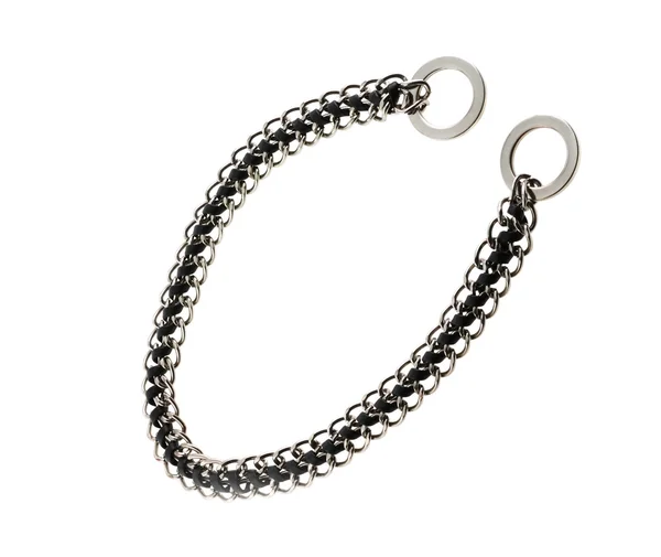 Chain with ring isolated — Stock Photo, Image