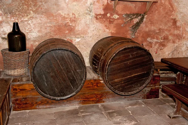 Cellar with casks — Stock Photo, Image