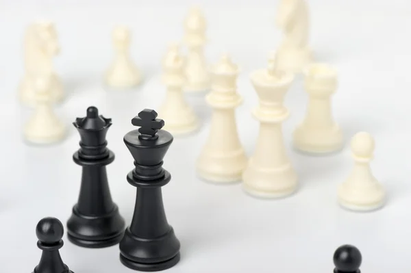 Chess kung och drottning — Stockfoto