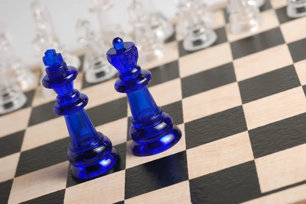 Chess kung och drottning — Stockfoto