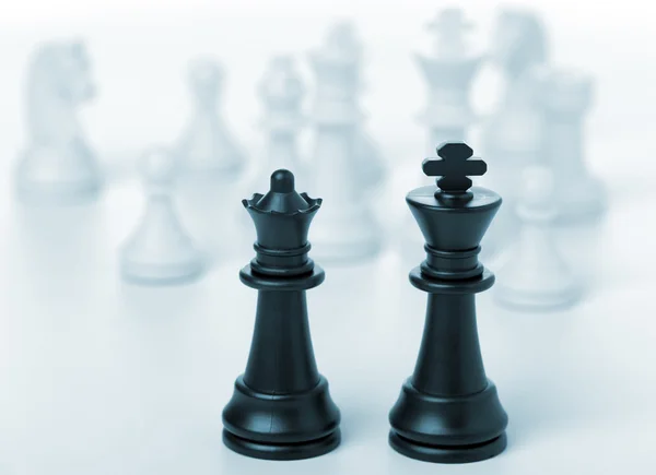 Rey y reina de ajedrez —  Fotos de Stock
