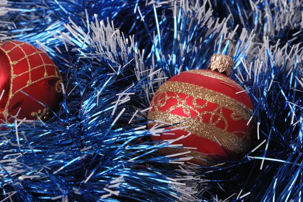 Christmas kırmızı arka plan oyuncak — Stok fotoğraf