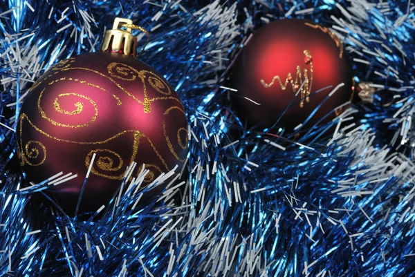 Christmas kırmızı arka plan oyuncak — Stok fotoğraf