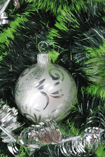 Jul bakgrund med päls-träd — Stockfoto