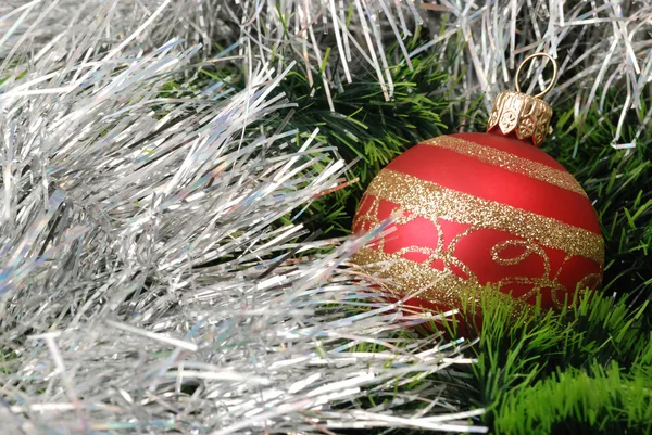 Kürk bir ağaç Noel arka plan — Stok fotoğraf