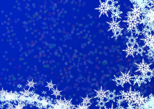 Noël fond bleu de neige — Photo
