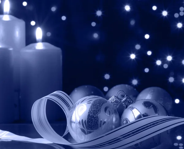 Natal noite azul — Fotografia de Stock