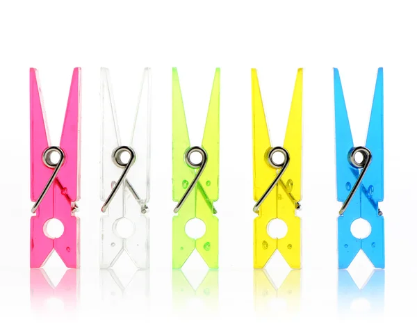Kolor clothespin — Zdjęcie stockowe