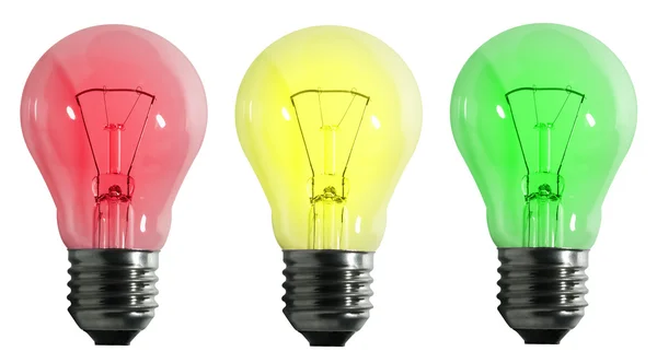 Färg elektrisk lampa — Stockfoto