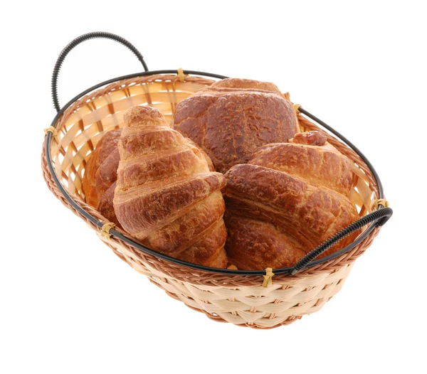 Croissant-t a kosárba — Stock Fotó