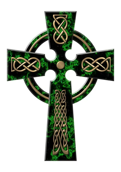 stock image Cross from a green marble