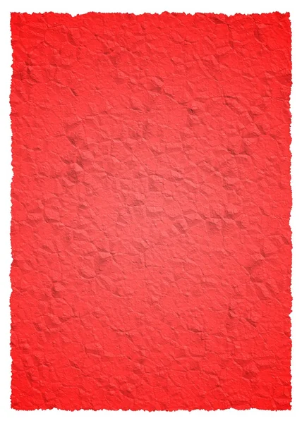 弄皱的纸 (红色) — 图库照片