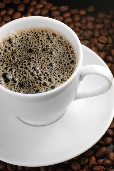 Tasse Kaffee mit Schaum — Stockfoto