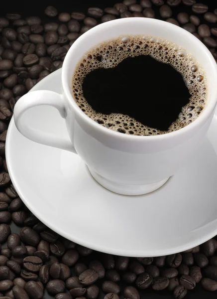 Kopp kaffe med skum — Stockfoto