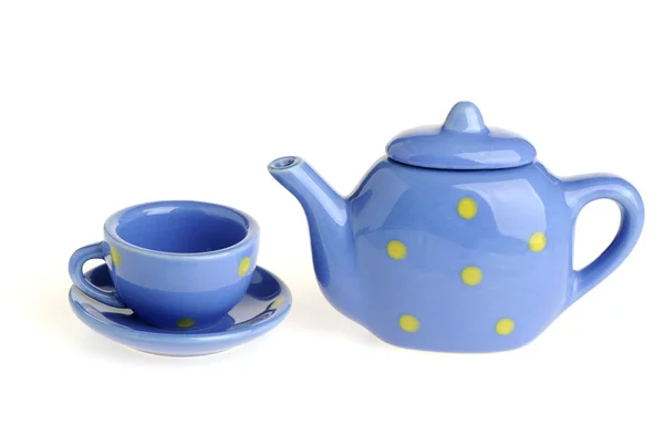 Чашки и чайник — стоковое фото