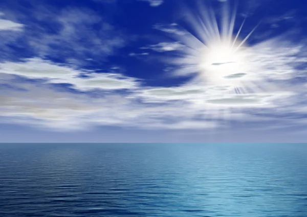 Рассвет над океаном — стоковое фото