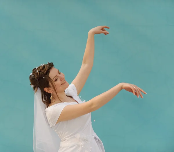Den dansende bruden – stockfoto