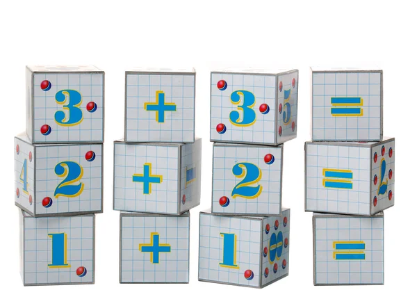 Cifre sui cubi — Foto Stock
