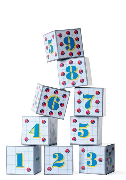 Figuras em cubos — Fotografia de Stock